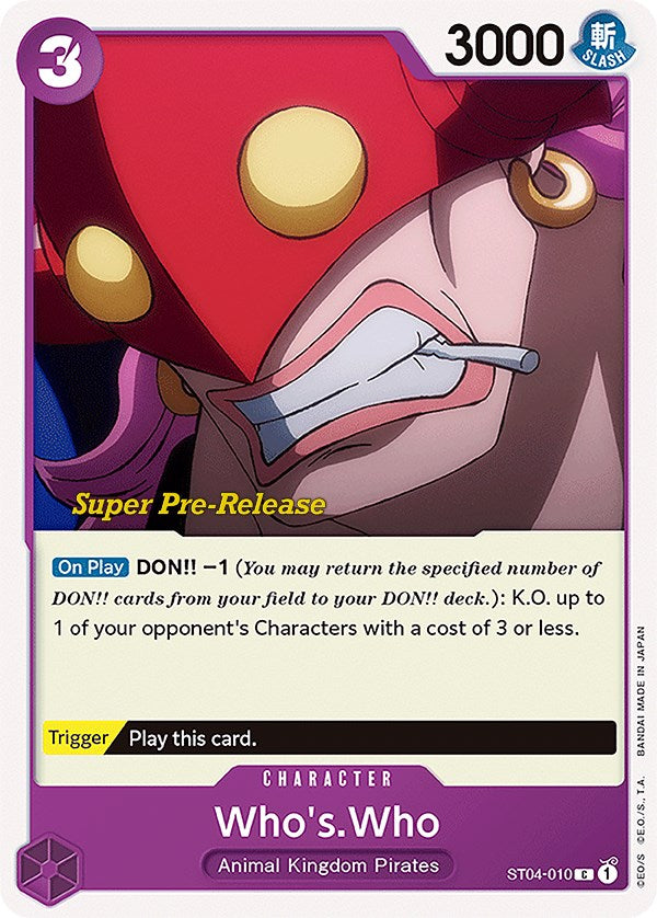 Who's.Who [Super Pre-Release Starter Deck: Animal Kingdom Pirates] | Arkham Games and Comics