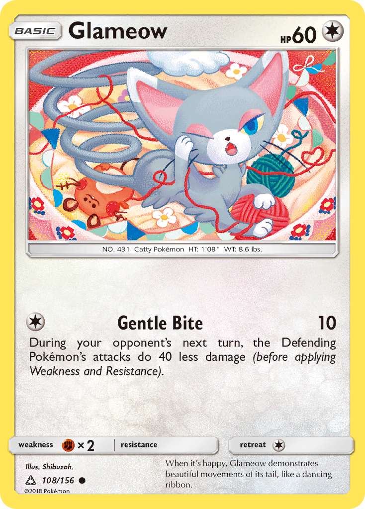 Glameow (108/156) [Sun & Moon: Ultra Prism] | Arkham Games and Comics