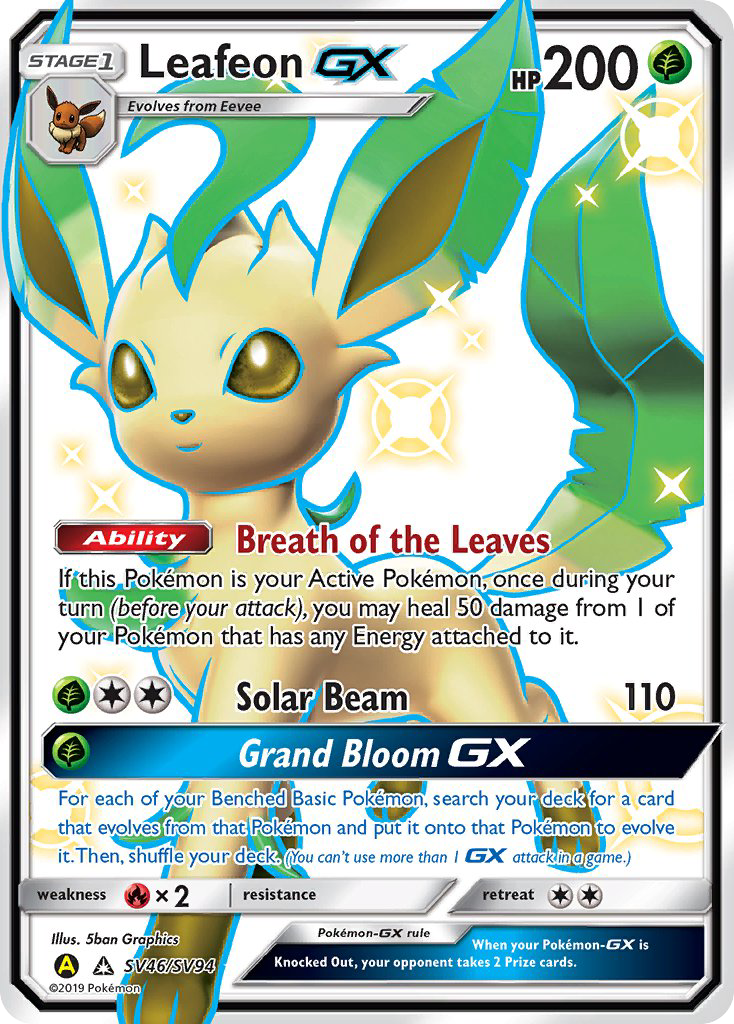 Leafeon GX (SV46/SV94) [Sun & Moon: Hidden Fates - Shiny Vault] | Arkham Games and Comics