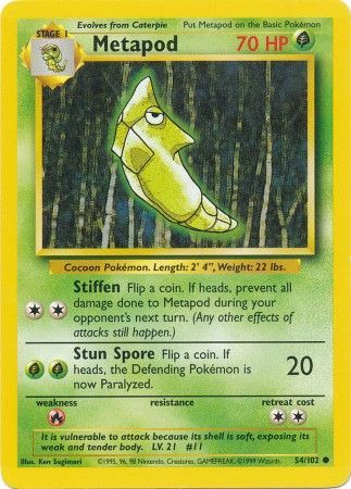 Metapod (54/102) [Base Set Unlimited] | Arkham Games and Comics