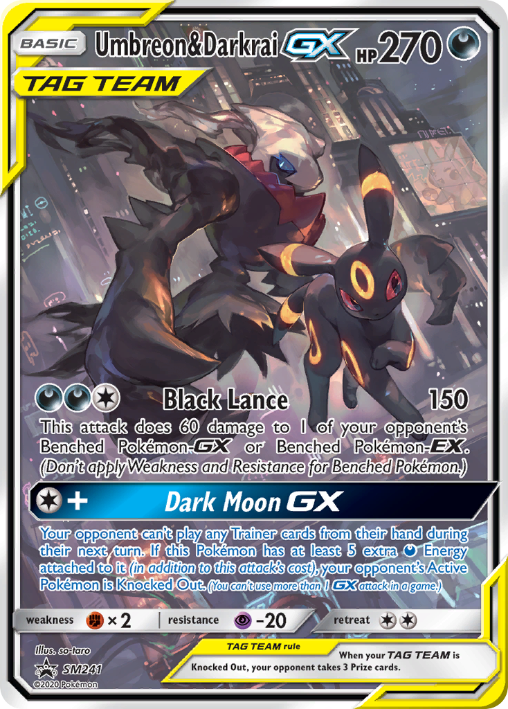 Umbreon & Darkrai GX (SM241) (Jumbo Card) [Sun & Moon: Black Star Promos] | Arkham Games and Comics