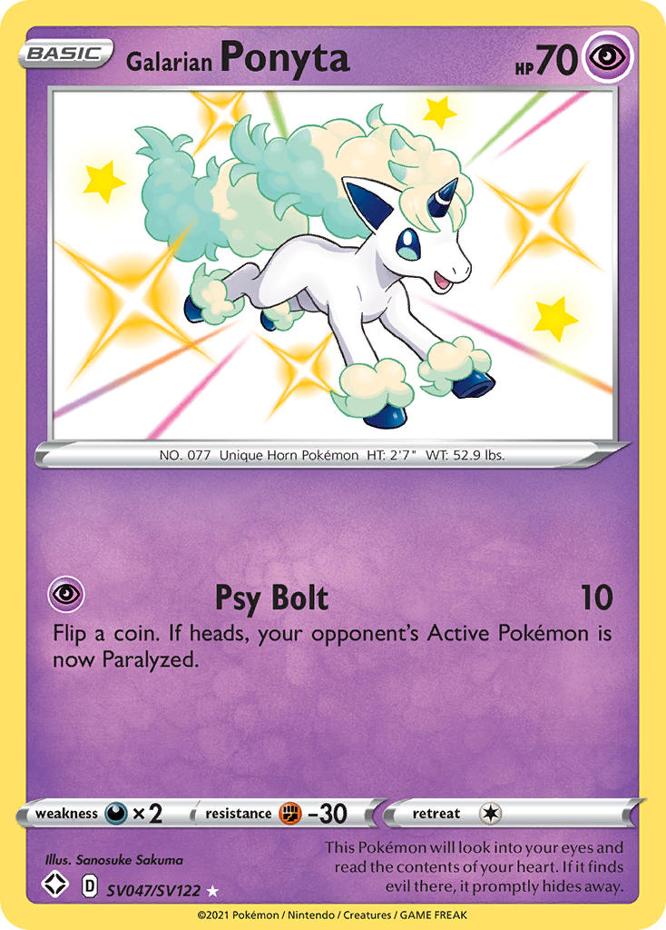 Galarian Ponyta (SV047/SV122) [Sword & Shield: Shining Fates] | Arkham Games and Comics