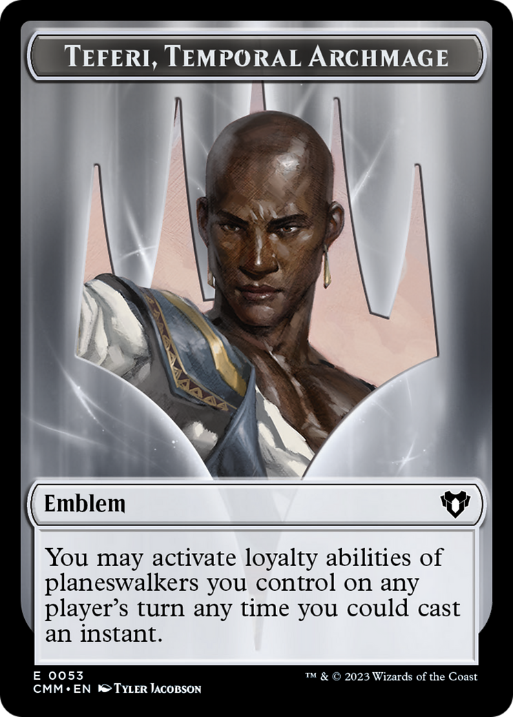 Teferi, Temporal Archmage Emblem [Commander Masters Tokens] | Arkham Games and Comics