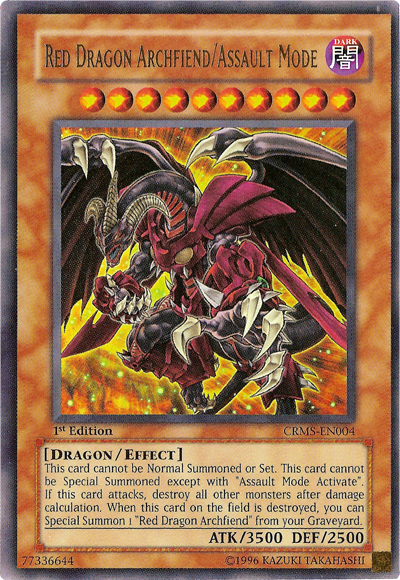 Red Dragon Archfiend/Assault Mode [CRMS-EN004] Ultra Rare | Arkham Games and Comics