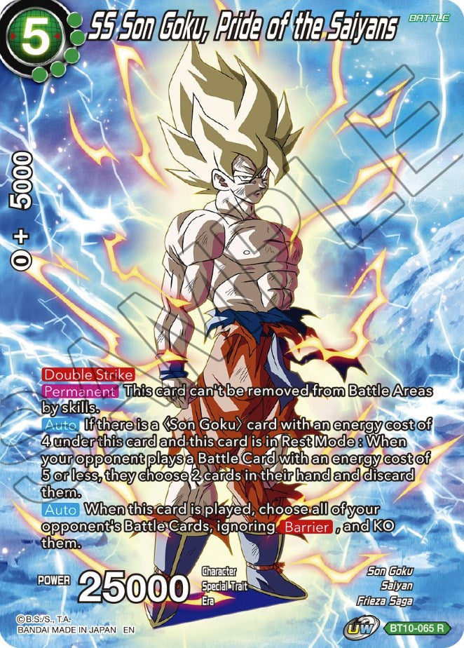 SS Son Goku, Pride of the Saiyans (BT10-065) [Theme Selection: History of Son Goku] | Arkham Games and Comics