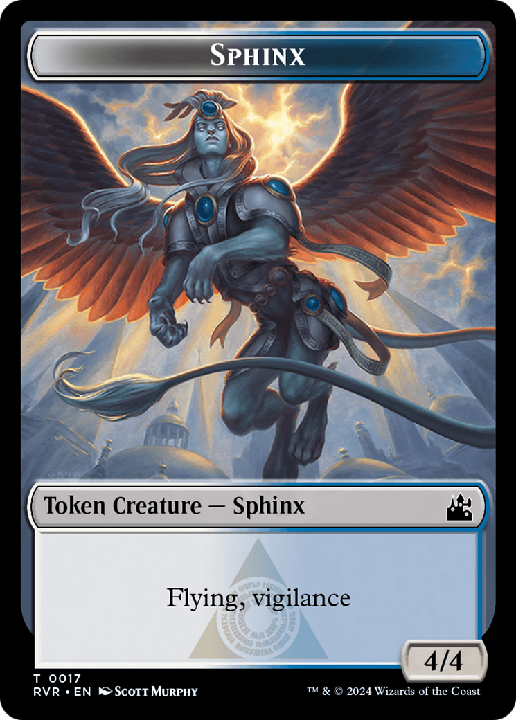 Bird // Sphinx Double-Sided Token [Ravnica Remastered Tokens] | Arkham Games and Comics