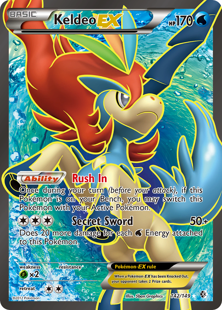 Keldeo EX (142/149) [Black & White: Boundaries Crossed] | Arkham Games and Comics