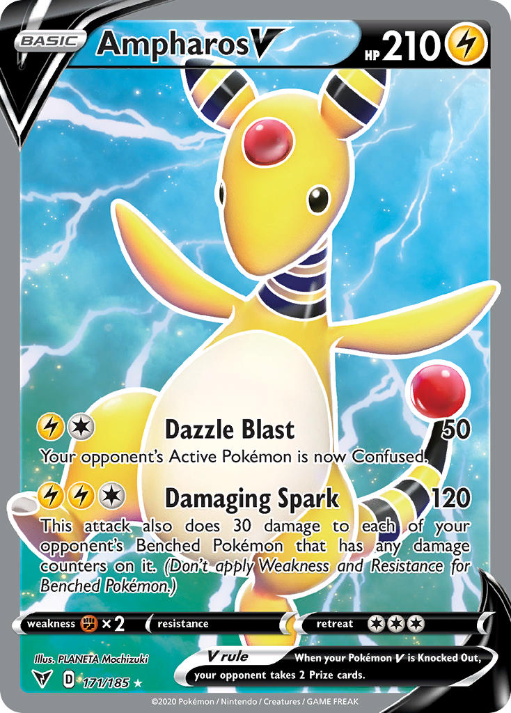 Ampharos V (171/185) [Sword & Shield: Vivid Voltage] | Arkham Games and Comics