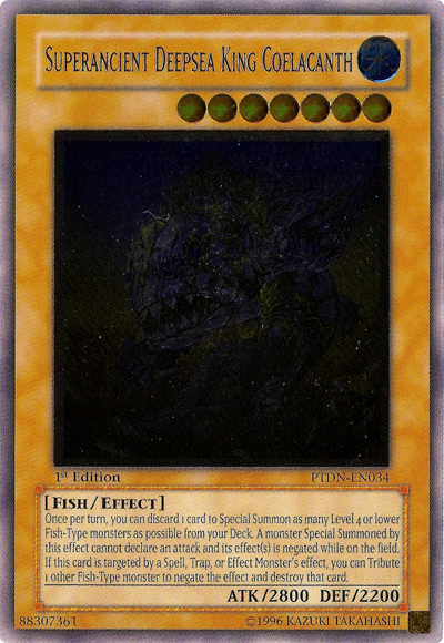 Superancient Deepsea King Coelacanth [PTDN-EN034] Ultimate Rare | Arkham Games and Comics