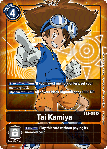 Tai Kamiya [BT2-089] (Buy-A-Box Promo) [Release Special Booster Ver.1.0 Promos] | Arkham Games and Comics