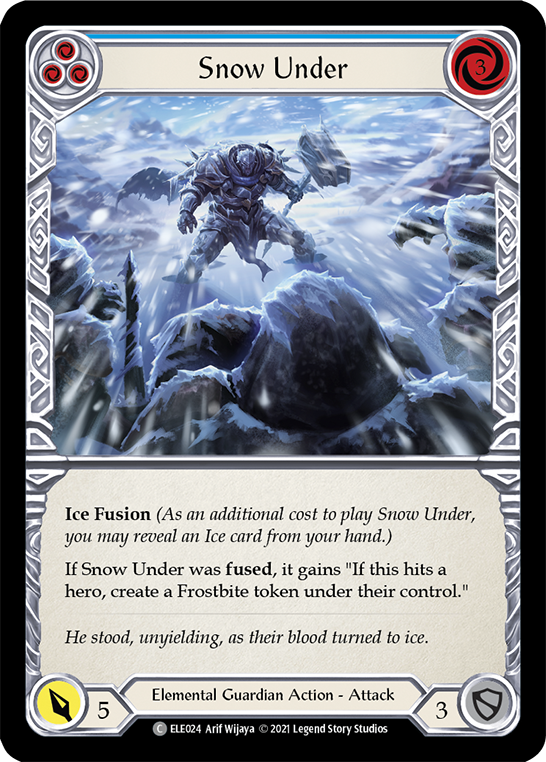 Snow Under (Blue) [ELE024] (Tales of Aria)  1st Edition Rainbow Foil | Arkham Games and Comics