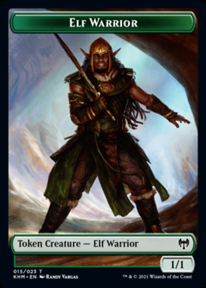 Elf Warrior Token [Kaldheim] | Arkham Games and Comics