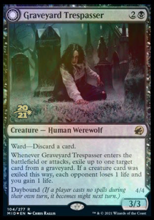 Graveyard Trespasser // Graveyard Glutton [Innistrad: Midnight Hunt Prerelease Promos] | Arkham Games and Comics