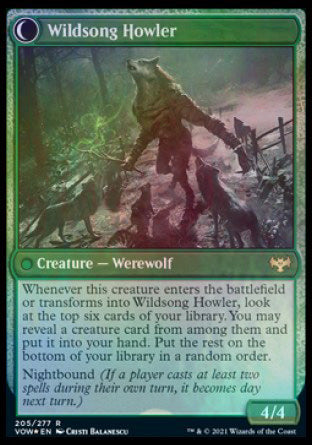 Howlpack Piper // Wildsong Howler [Innistrad: Crimson Vow Prerelease Promos] | Arkham Games and Comics