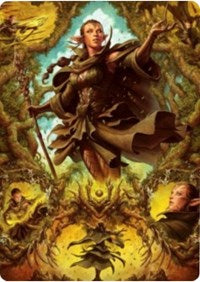 Nissa of Shadowed Boughs 2 Art Card [Zendikar Rising Art Series] | Arkham Games and Comics