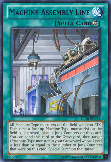 Machine Assembly Line (Blue) [DL16-EN014] Rare | Arkham Games and Comics