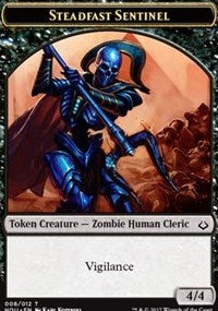 Steadfast Sentinel // Zombie Double-sided Token [Hour of Devastation Tokens] | Arkham Games and Comics