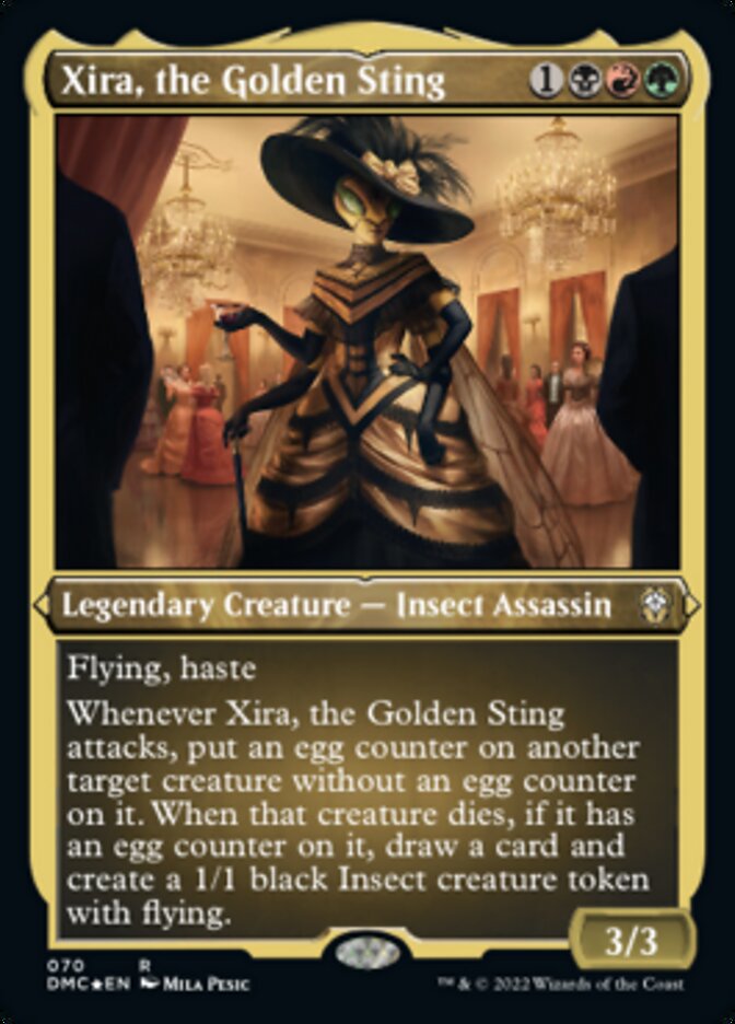 Xira, the Golden Sting (Foil Etched) [Dominaria United Commander] | Arkham Games and Comics