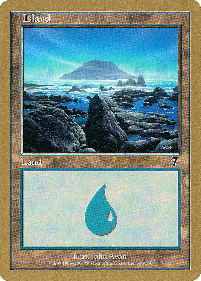 Island (ab334) (Alex Borteh) [World Championship Decks 2001] | Arkham Games and Comics