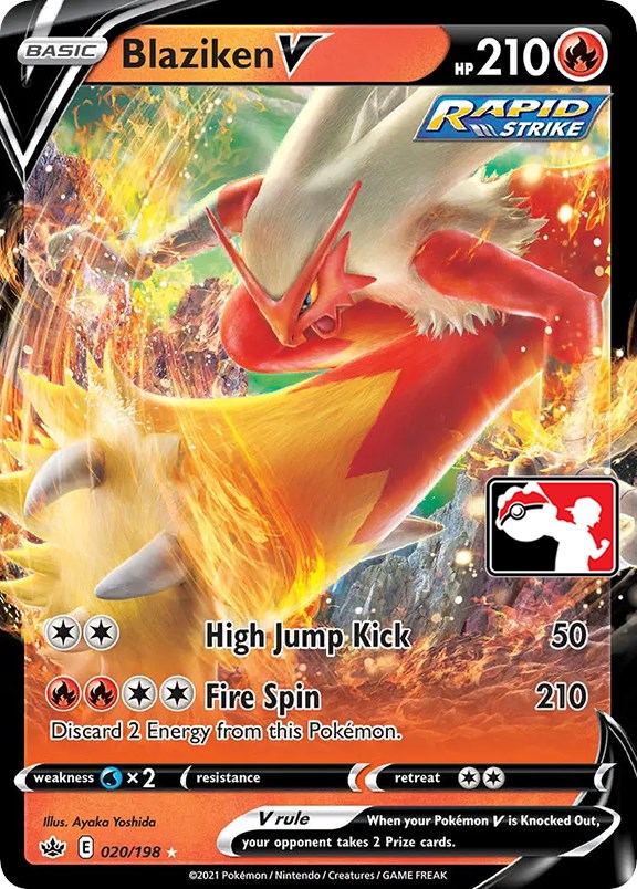 Blaziken V (020/198) [Prize Pack Series One] | Arkham Games and Comics