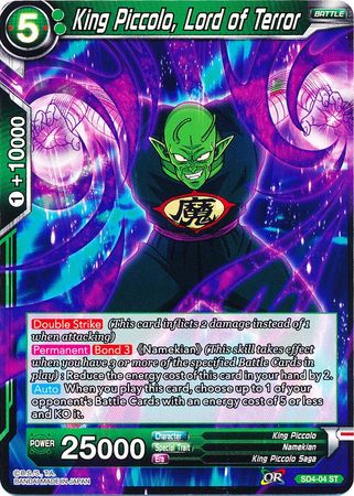 King Piccolo, Lord of Terror (Starter Deck - The Guardian of Namekians) [SD4-04] | Arkham Games and Comics
