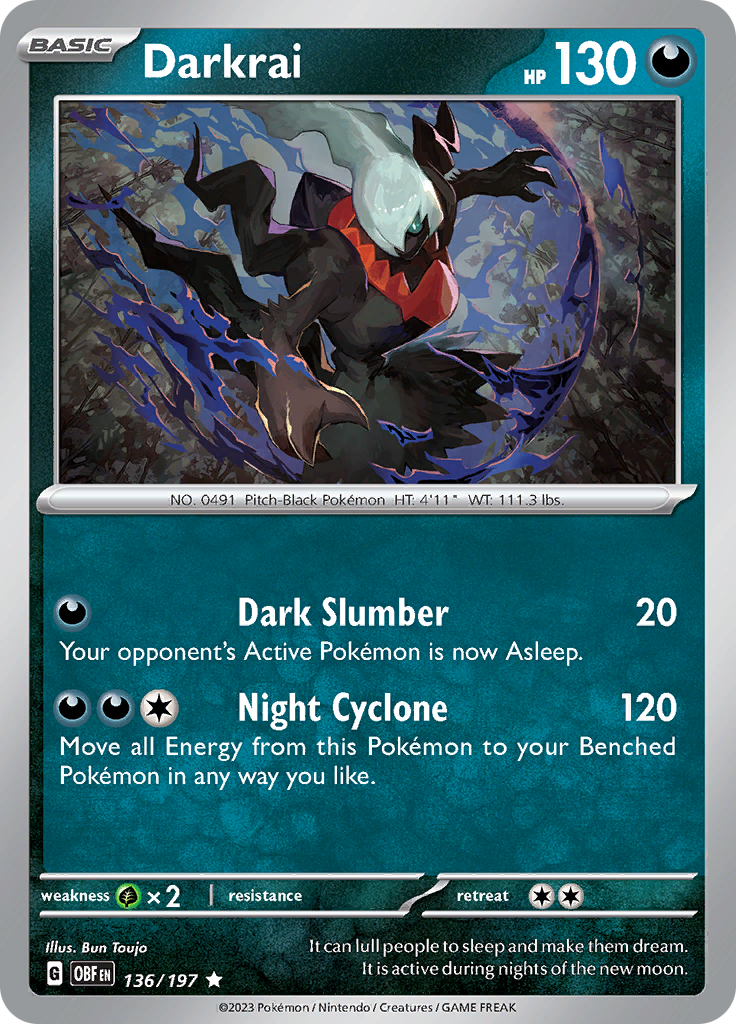 Darkrai (136/197) [Scarlet & Violet: Obsidian Flames] | Arkham Games and Comics