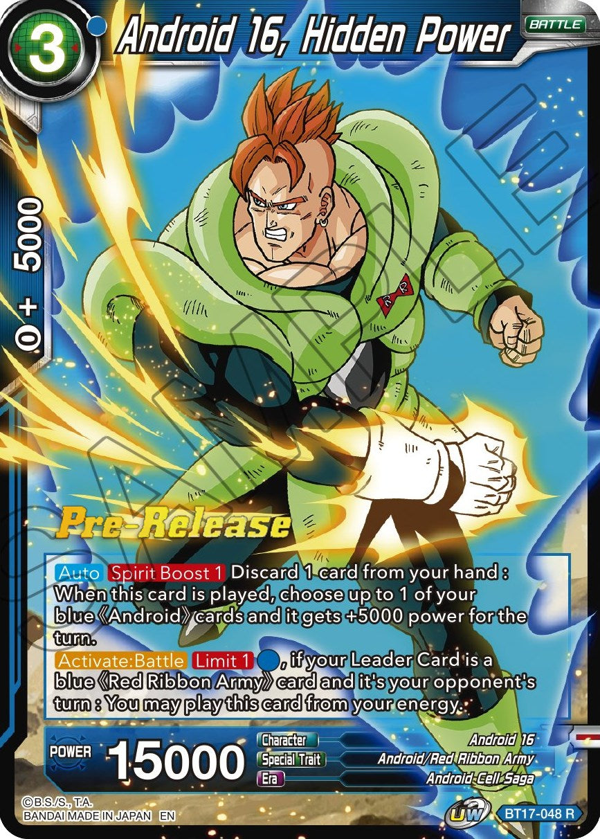 Android 16, Hidden Power (BT17-048) [Ultimate Squad Prerelease Promos] | Arkham Games and Comics