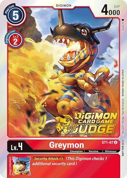 Greymon [ST1-07] (Judge Pack 1) [Starter Deck: Gaia Red Promos] | Arkham Games and Comics