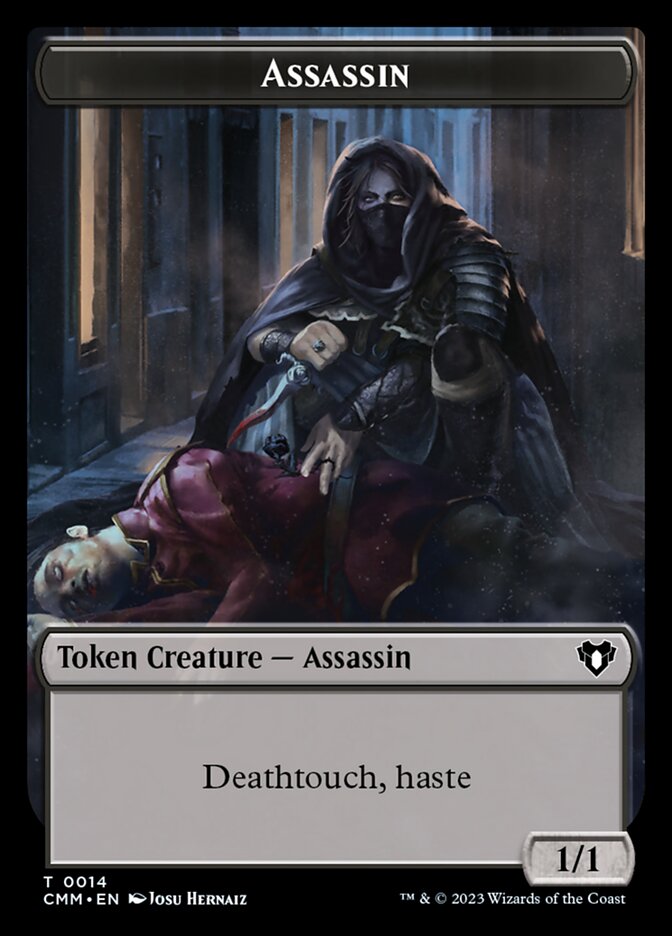 Treasure // Assassin Double-Sided Token [Commander Masters Tokens] | Arkham Games and Comics