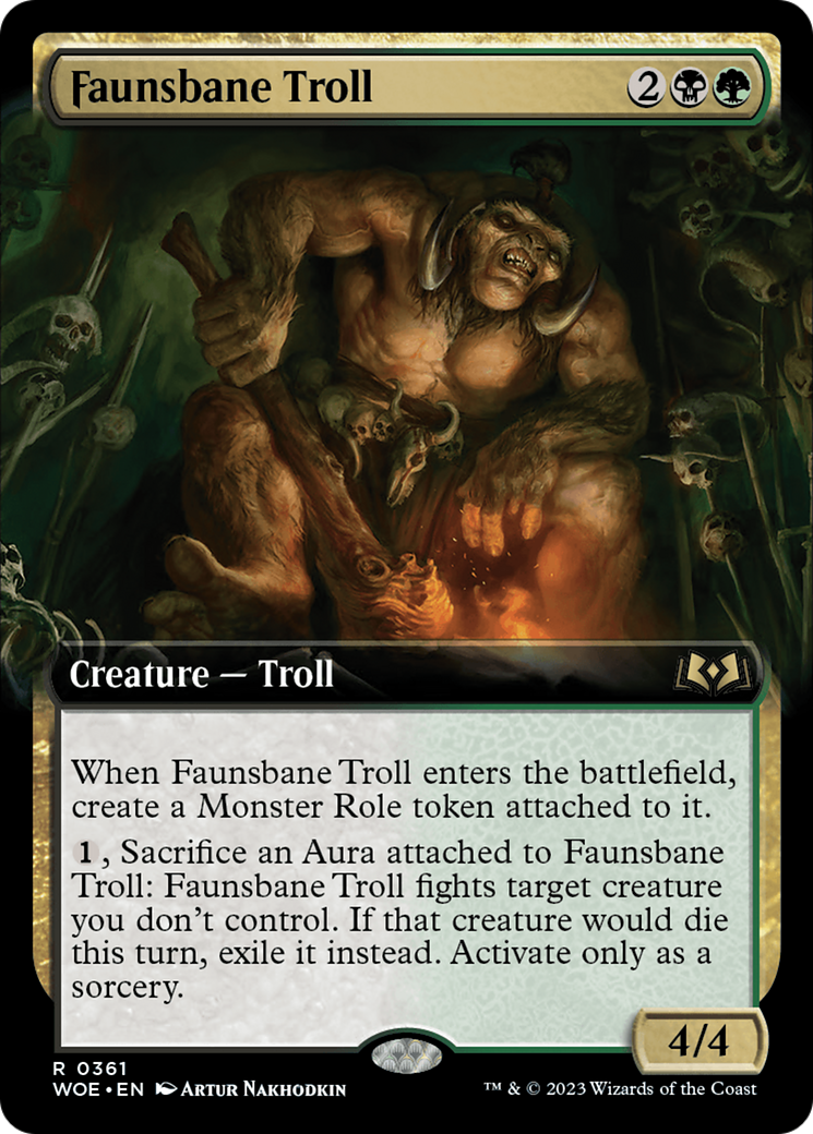 Faunsbane Troll (Extended Art) [Wilds of Eldraine] | Arkham Games and Comics