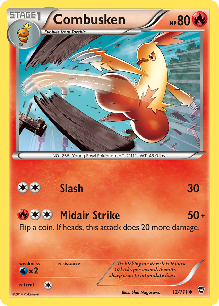 Combusken (13/111) [XY: Furious Fists] | Arkham Games and Comics
