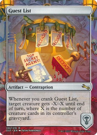 Guest List [Unstable] | Arkham Games and Comics