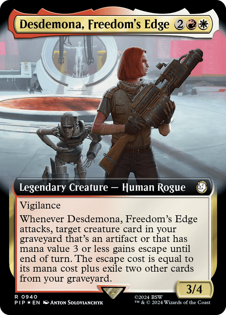 Desdemona, Freedom's Edge (Extended Art) (Surge Foil) [Fallout] | Arkham Games and Comics