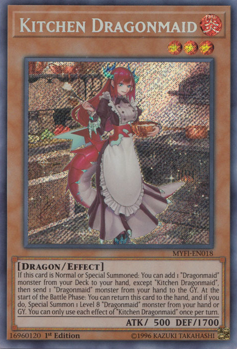 Kitchen Dragonmaid [MYFI-EN018] Secret Rare | Arkham Games and Comics