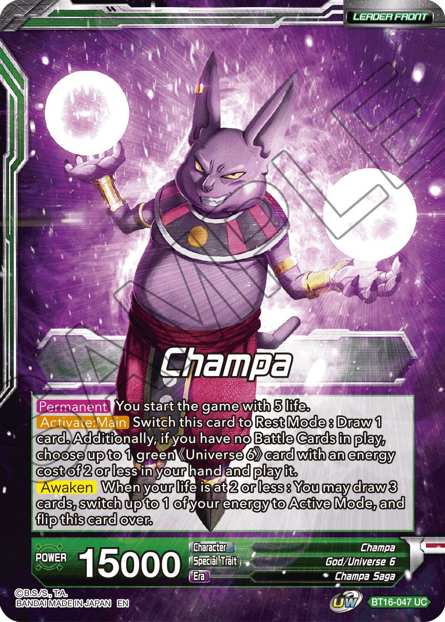 Champa // Champa, Victory at All Costs (BT16-047) [Realm of the Gods Prerelease Promos] | Arkham Games and Comics