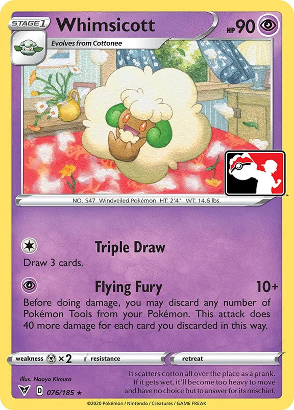 Whimsicott (076/185) [Prize Pack Series One] | Arkham Games and Comics
