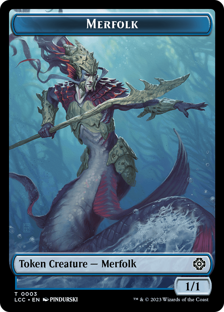 Boar // Merfolk (0003) Double-Sided Token [The Lost Caverns of Ixalan Commander Tokens] | Arkham Games and Comics