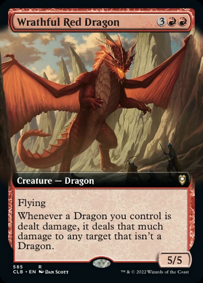 Wrathful Red Dragon (Extended Art) [Commander Legends: Battle for Baldur's Gate] | Arkham Games and Comics