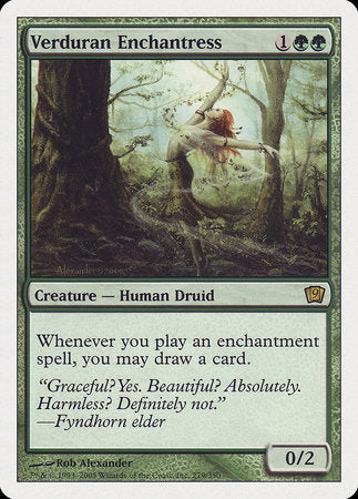 Verduran Enchantress [Ninth Edition] | Arkham Games and Comics