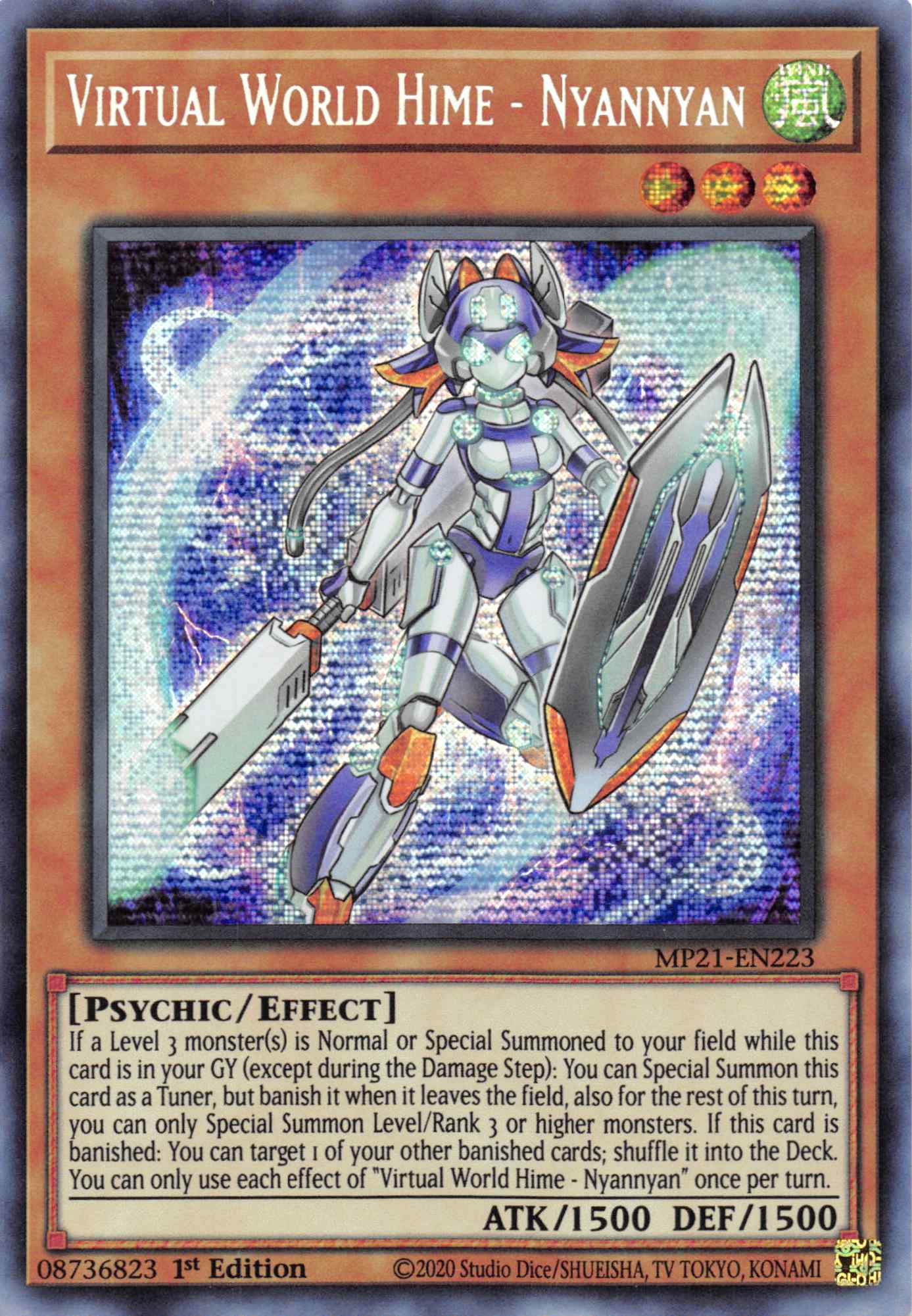 Virtual World Hime - Nyannyan [MP21-EN223] Prismatic Secret Rare | Arkham Games and Comics