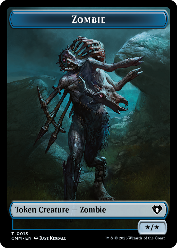 Spirit (0039) // Zombie (0013) Double-Sided Token [Commander Masters Tokens] | Arkham Games and Comics