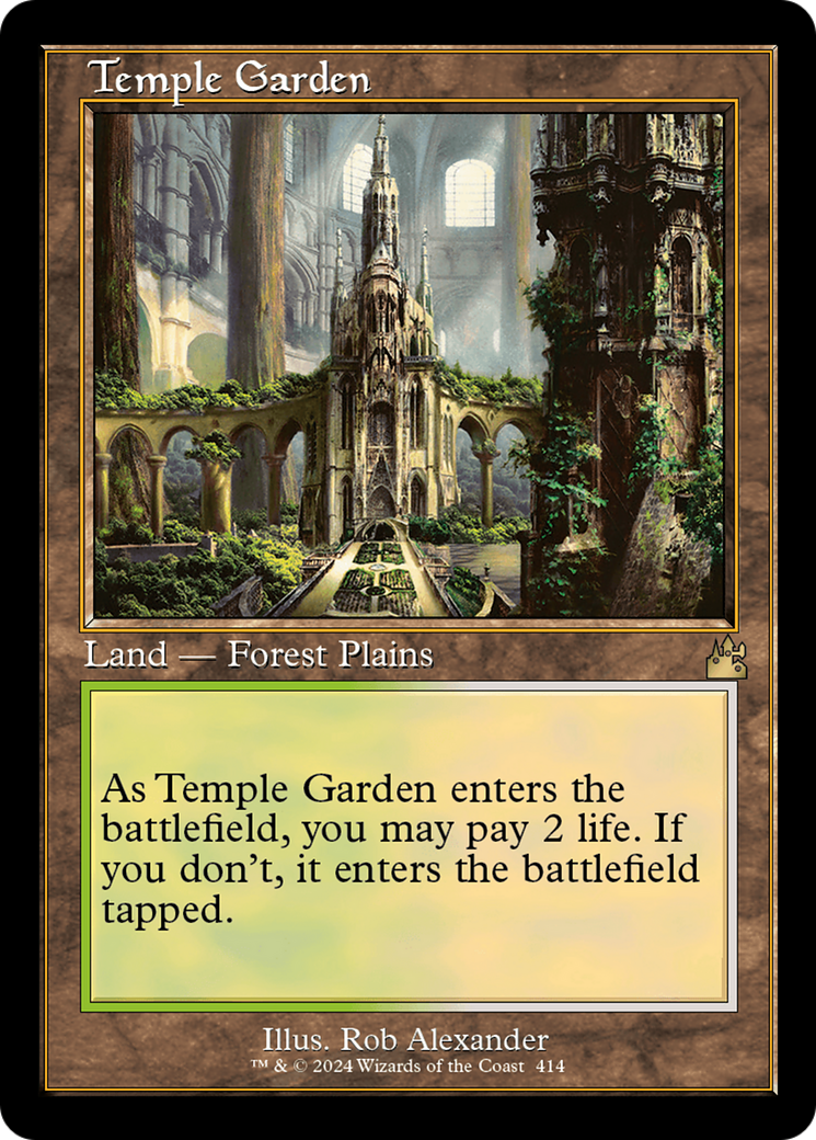 Temple Garden (Retro) [Ravnica Remastered] | Arkham Games and Comics