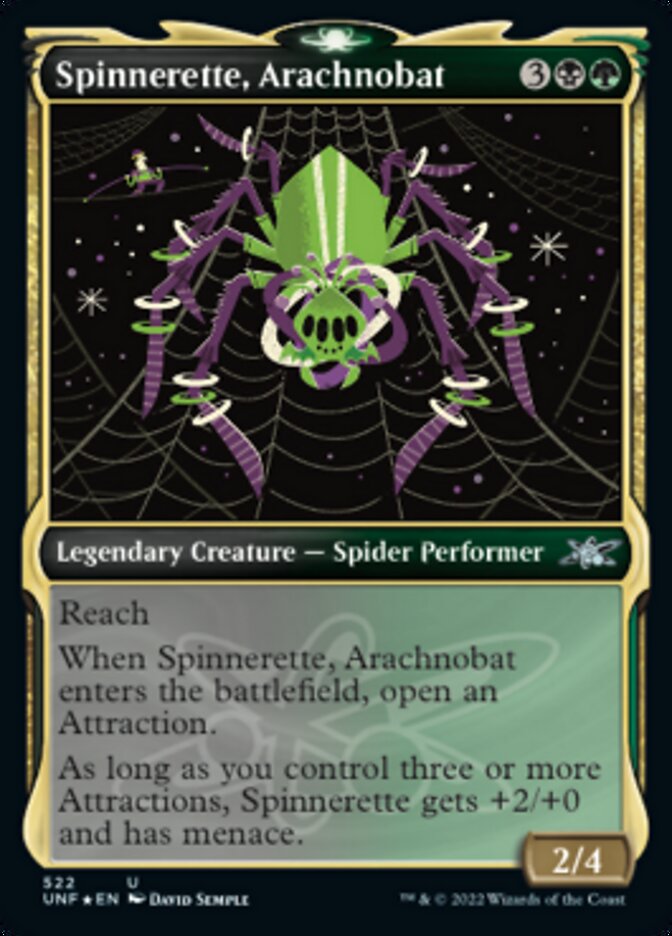 Spinnerette, Arachnobat (Showcase) (Galaxy Foil) [Unfinity] | Arkham Games and Comics