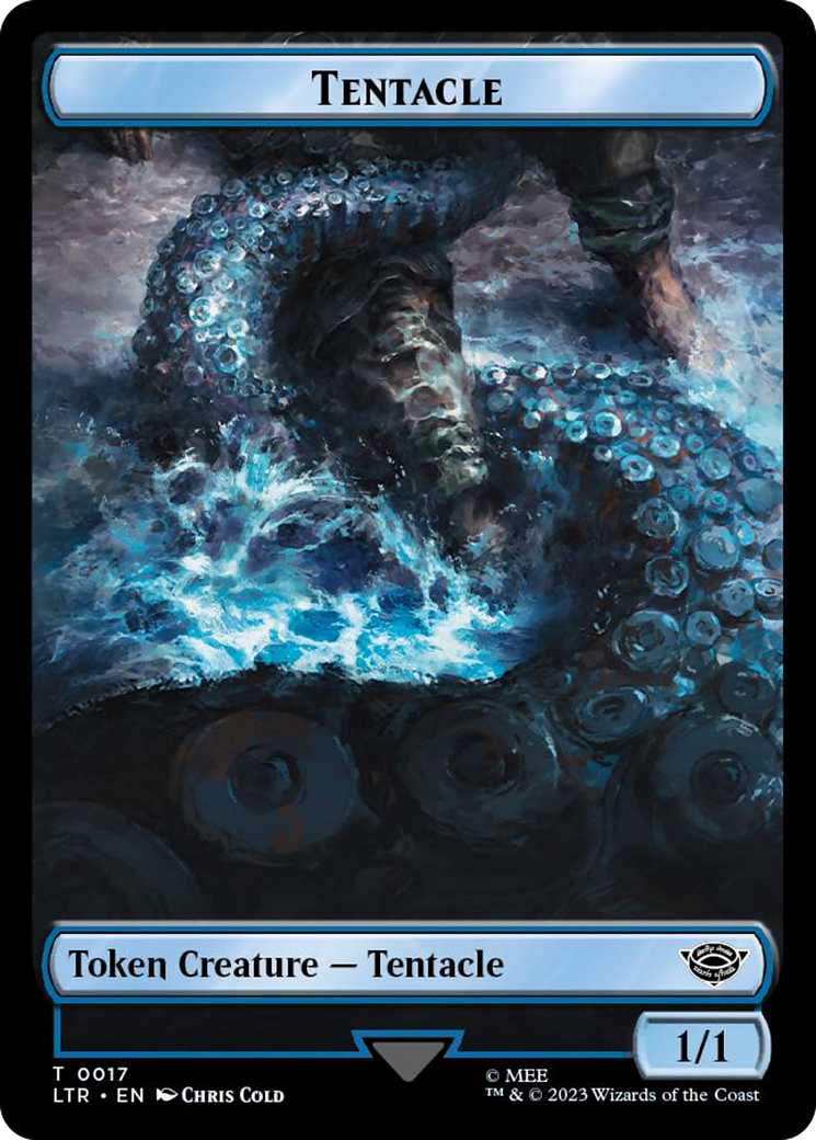 Tentacle // Food (0023) Double-Sided Token (Surge Foil) [The Lord of the Rings: Tales of Middle-Earth Tokens] | Arkham Games and Comics