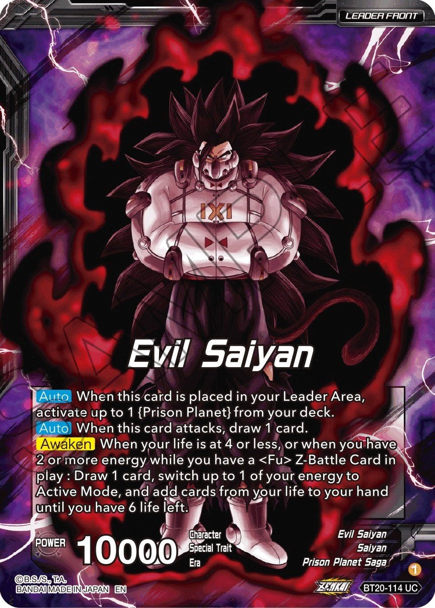 Evil Saiyan // Cumber, Maddening Force (BT20-114) [Power Absorbed Prerelease Promos] | Arkham Games and Comics