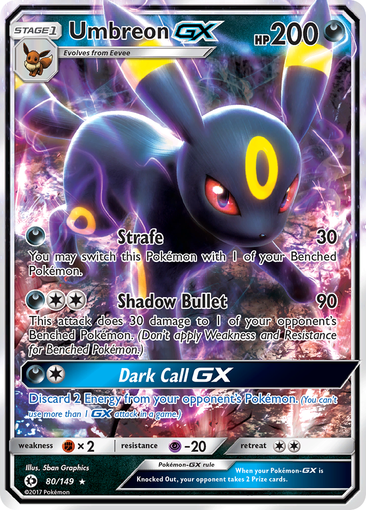 Umbreon GX (80/149) [Sun & Moon: Base Set] | Arkham Games and Comics