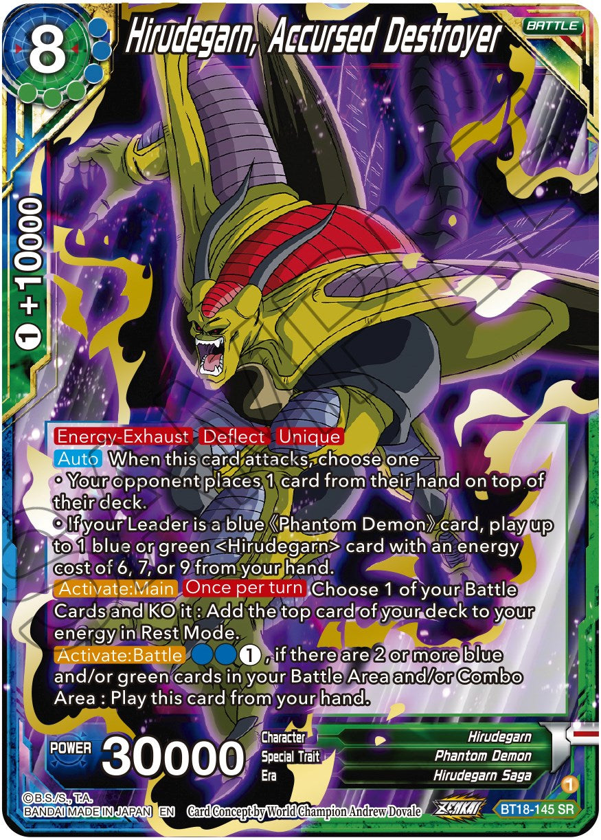 Hirudegarn, Accursed Destroyer (BT18-145) [Dawn of the Z-Legends] | Arkham Games and Comics