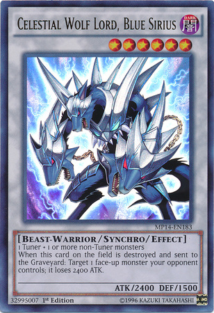 Celestial Wolf Lord, Blue Sirius [MP14-EN183] Ultra Rare | Arkham Games and Comics