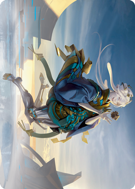 Moonfolk Puzzlemaker Art Card [Kamigawa: Neon Dynasty Art Series] | Arkham Games and Comics