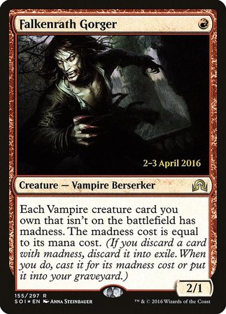 Falkenrath Gorger [Shadows over Innistrad Promos] | Arkham Games and Comics